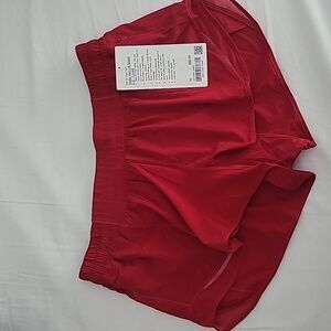Lululemon Dark Red Hotty Hot Low-Rise Shorts